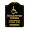 Signmission Handicapped Parking Vehicle Id Required Handicapped Heavy-Gauge Alum Sign, 18" x 24", BG-1824-23912 A-DES-BG-1824-23912 - alternate 1